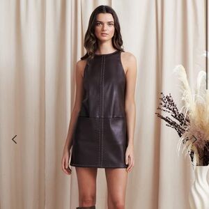 Saylor Faux Leather Mini Dress